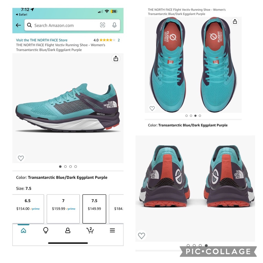 North Face women’s running shoe, size 7.5